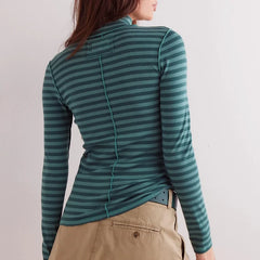 Turtleneck Long Sleeve Knitted Top