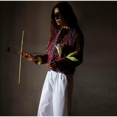 Color Block Pattern Printed Reversible Quilted Jacket