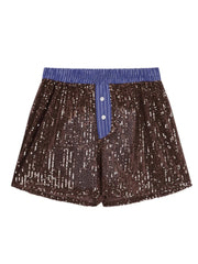Sequined Patchwork Pyjama Shorts