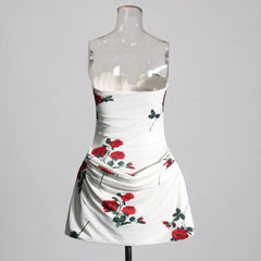 Strapless Dropped Mini Dress