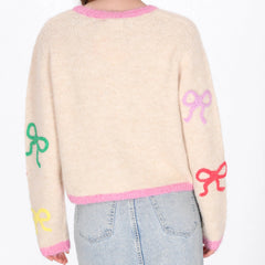 Bow Embroidery Sweater