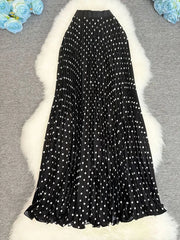 Polka Dot Maxi Skirt