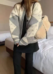 Print Knitted Cardigan