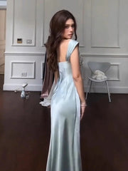 Stain Strap Patchwork Solid Maxi Dress