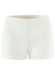 Two Piece O Neck Lantern Sleeve Cardigan And Shorts Set