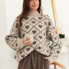 Heart Pattern Sweater