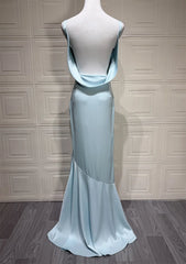 Mermaid Hem Open Back Cowl Strap Maxi Dress