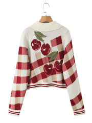 Striped Pattern Printed Cardigan