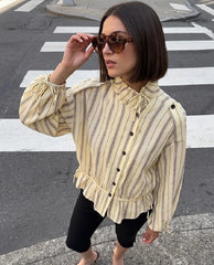 Stripe Drawstring Jacket