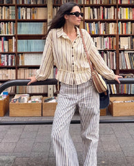 Stripe Drawstring Jacket