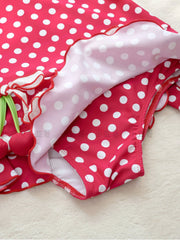 Red Polka Dot Cherry One Piece Swimsuit