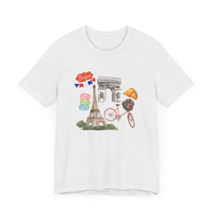 Short Sleeve Shirt with Eiffel Tower Paris Design
