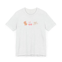 Cute Bunny & Cherry Short Sleeve Tee