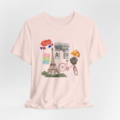 Short Sleeve Shirt with Eiffel Tower Paris Design