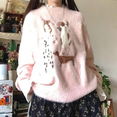 Pink Fuzzy Dog Sweater