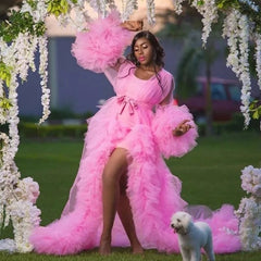 Long Tulle Fluffy Sleepwear Robes