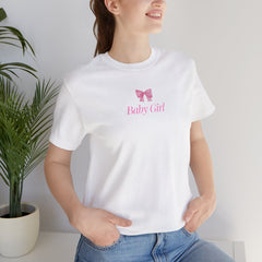 Baby Girl Bow T-Shirt - Cute Jersey Tee
