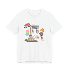 Short Sleeve Shirt with Eiffel Tower Paris Design