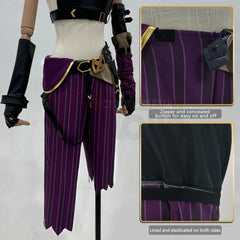 “League of Legends Jinx Halloween outfit with wig option”