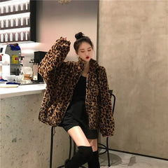 Leopard Fur Print Jacket - Free From Label