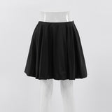 Puff Pleated High Waist Mini Skirt