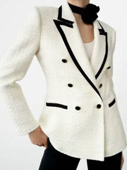 Tweed Contrast Blazer