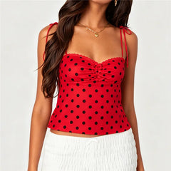 Sweetheart Neck Tie Shoulder Cami Top