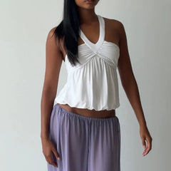 V-neck Strap Halter Tank Top