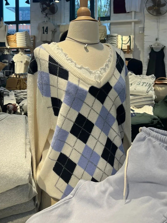 Argyle Knitted Sweater