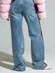 Red Velvet Bowknot Jeans