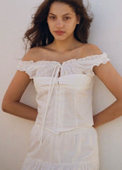 White Mesh Short Sleeve Tie Up Crop Top