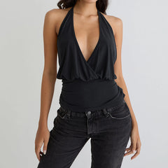 Deep Neck Halter Top