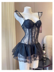 Lace Fishbone Corset Lace Nightwear