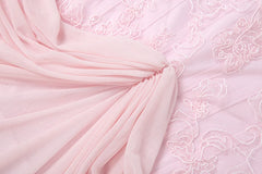 Pink Lace Halter Draped Waist Maxi Dress