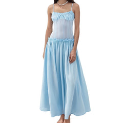 Spaghetti Strap Smocked Waist Maxi Dress