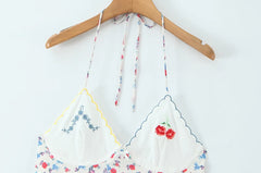 Floral Print Halter Neck Cami Mini Dress