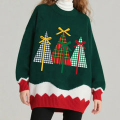 Christmas Tree Graphics Pullover Sweater