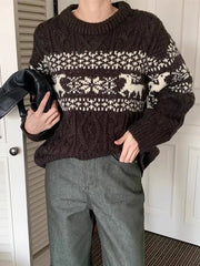 Christmas Knitted Pattern Sweater