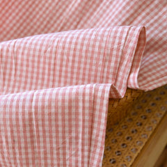 Cotton Plaid Wide Leg Pants