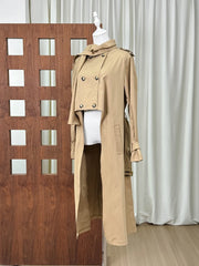 Half Cropped Hem Trench Coat