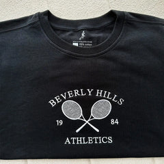 Beverly Hills Tennis Letters Embroidered Sweatshirt
