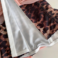 Leopard Print Pink Draped Corset Top