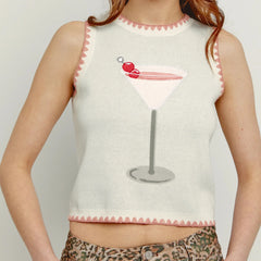 Knit Print Vest