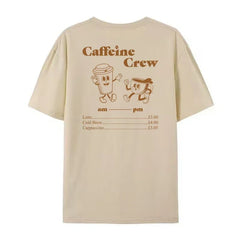 Caffeine Retro Cartoon Graphic Tees