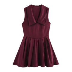 Collar Sleeveless Sleeveless Mini Dress
