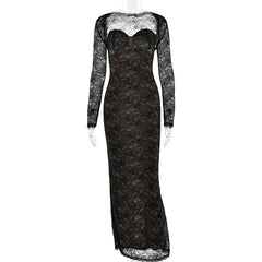 Black Lace Bodycon Midi Dress With Crop Shrug