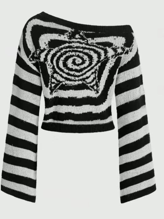 Swirly Star Pattern Sweater