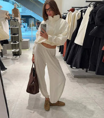 Stand Collar Drawstring Parka Jacket