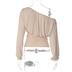 Off Shoulder Ruched Waist-cinching Top