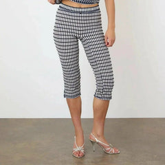 Textured Pattern Cropped Leggings